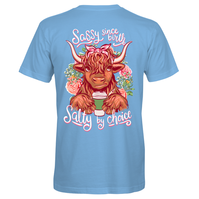 Southern Attitude Salty By Choice Cow T-Shirt