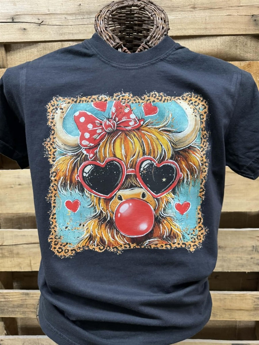 Southern Chics Bubble Love Cow Comfort Colors T-Shirt