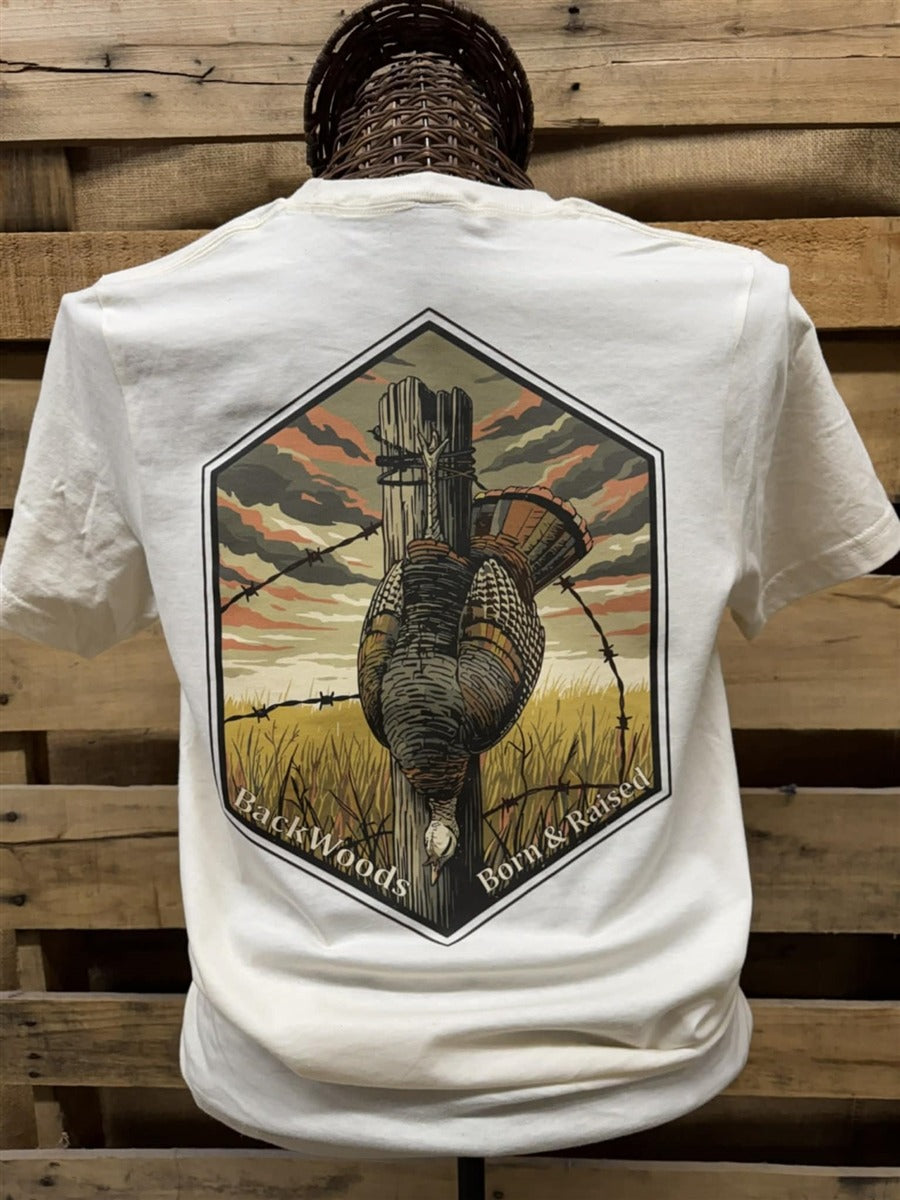 Backwoods Born & Raised Turkey Barbwire Unisex Soft T-Shirt