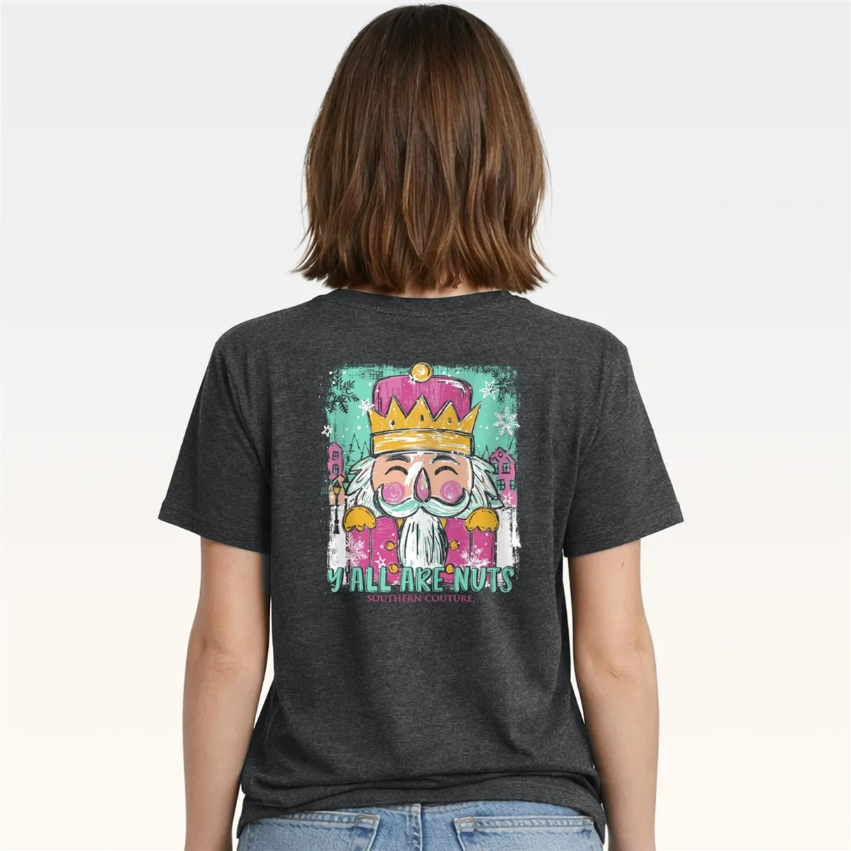 Southern Couture Classic Yall Are Nuts Holiday T-Shirt
