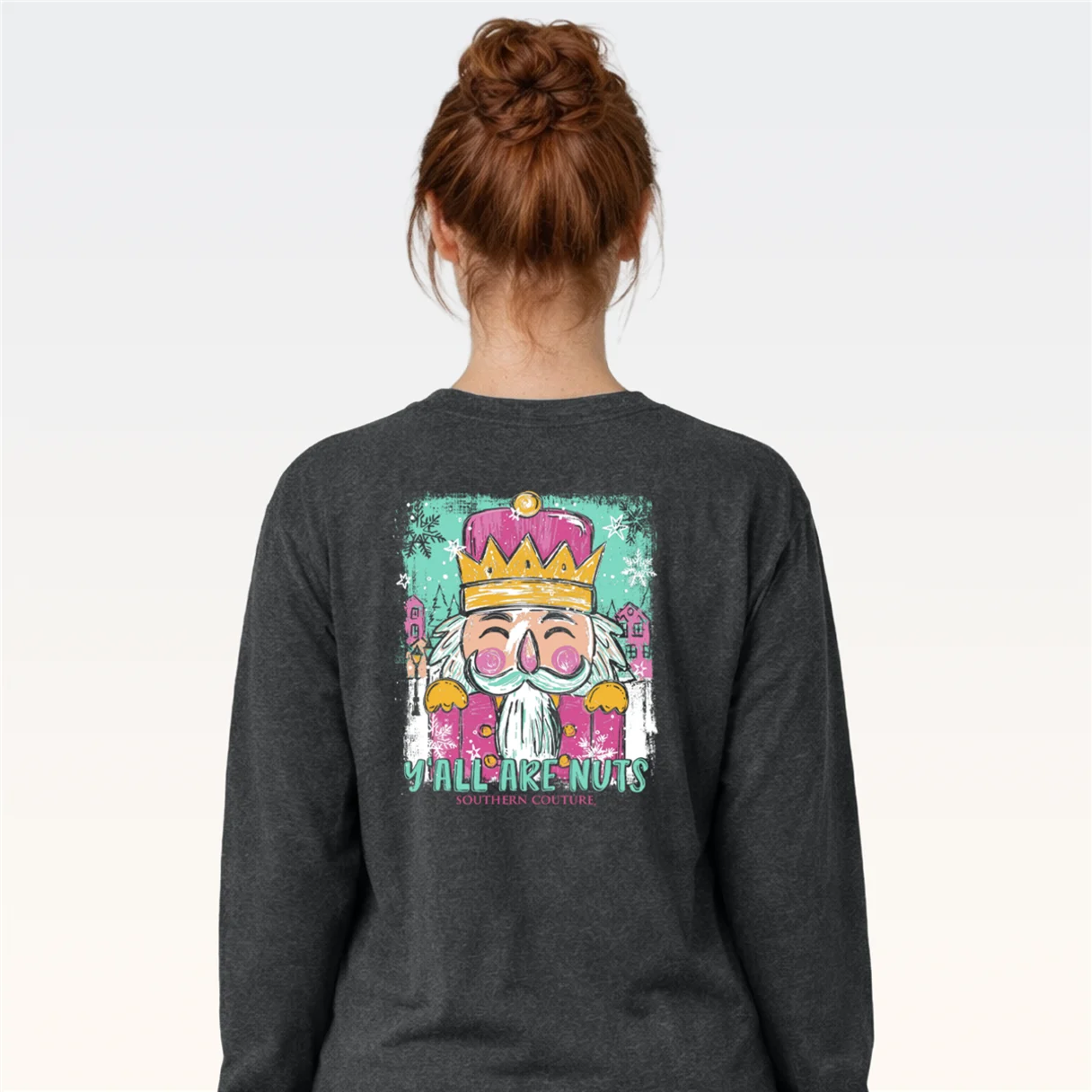 Southern Couture Classic Yall Are Nuts Holiday Long Sleeve T-Shirt