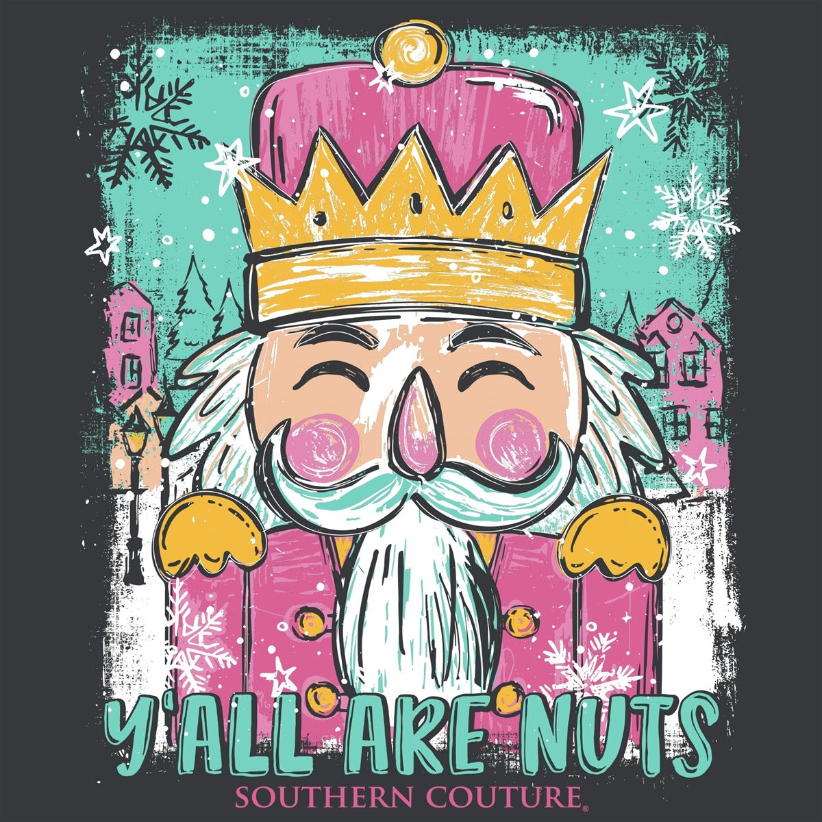 Southern Couture Classic Yall Are Nuts Holiday T-Shirt