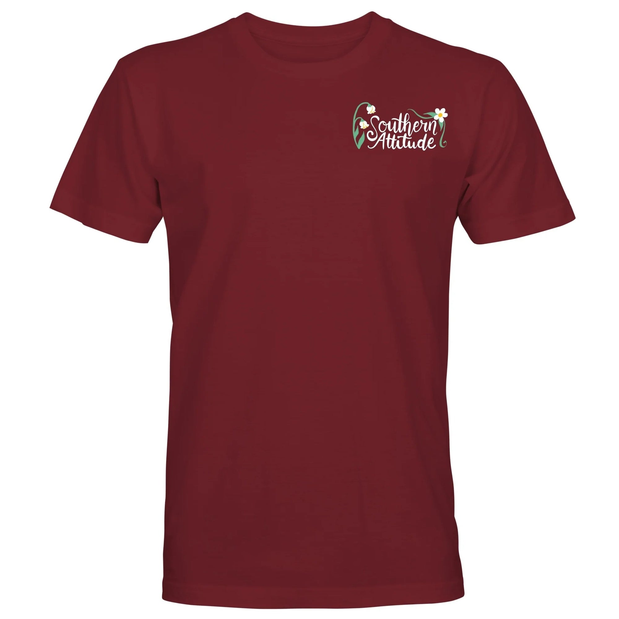Southern Attitude Dilly Dally Cow Maroon T-Shirt
