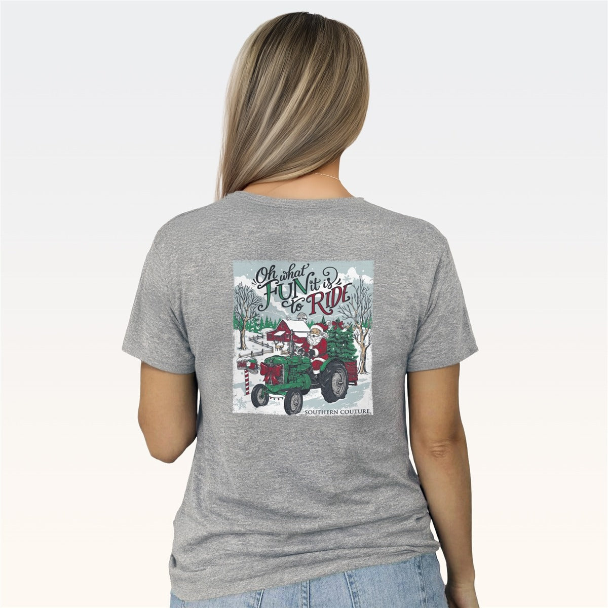 Southern Couture Classic Oh What Fun Tractor Holiday T-Shirt