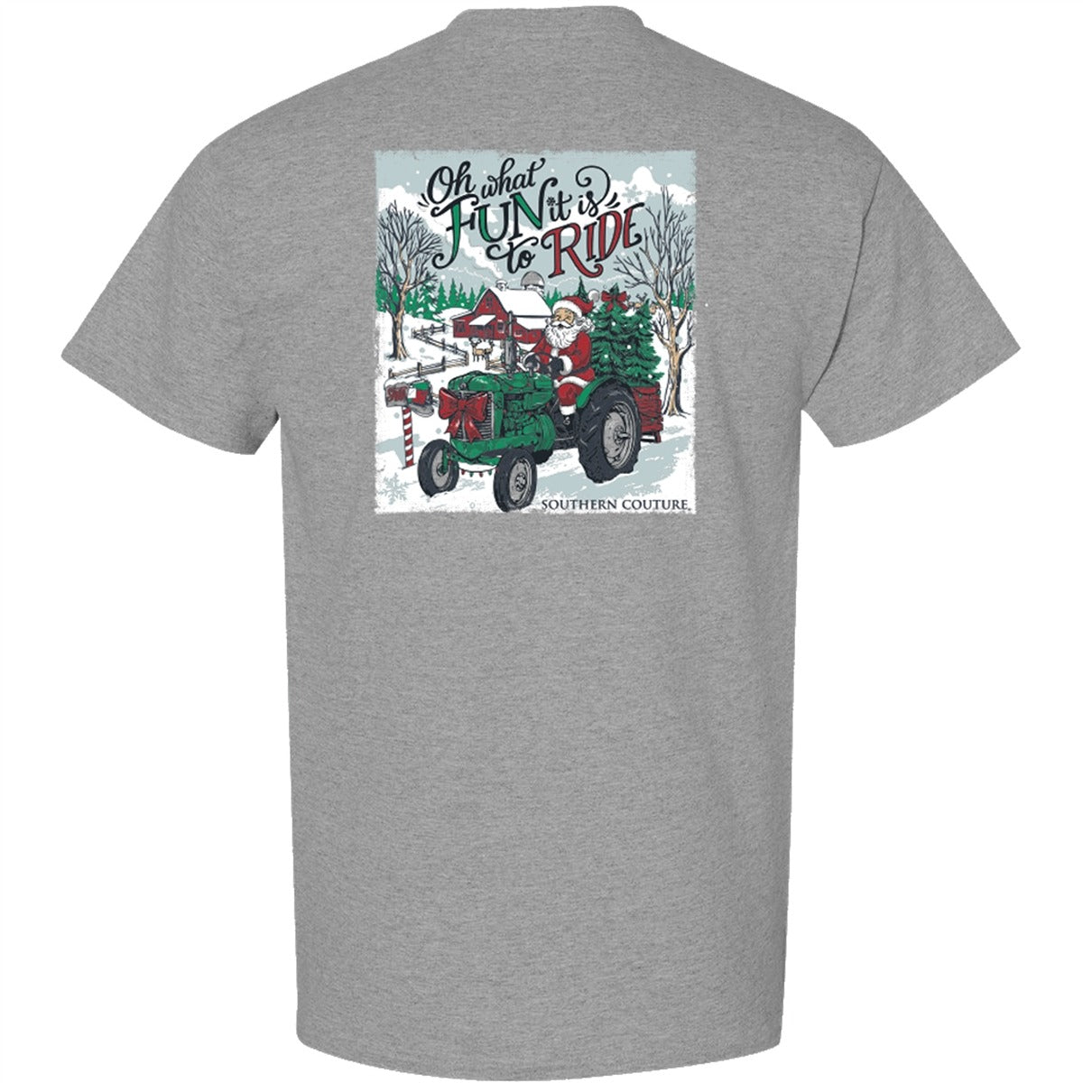 Southern Couture Classic Oh What Fun Tractor Holiday T-Shirt