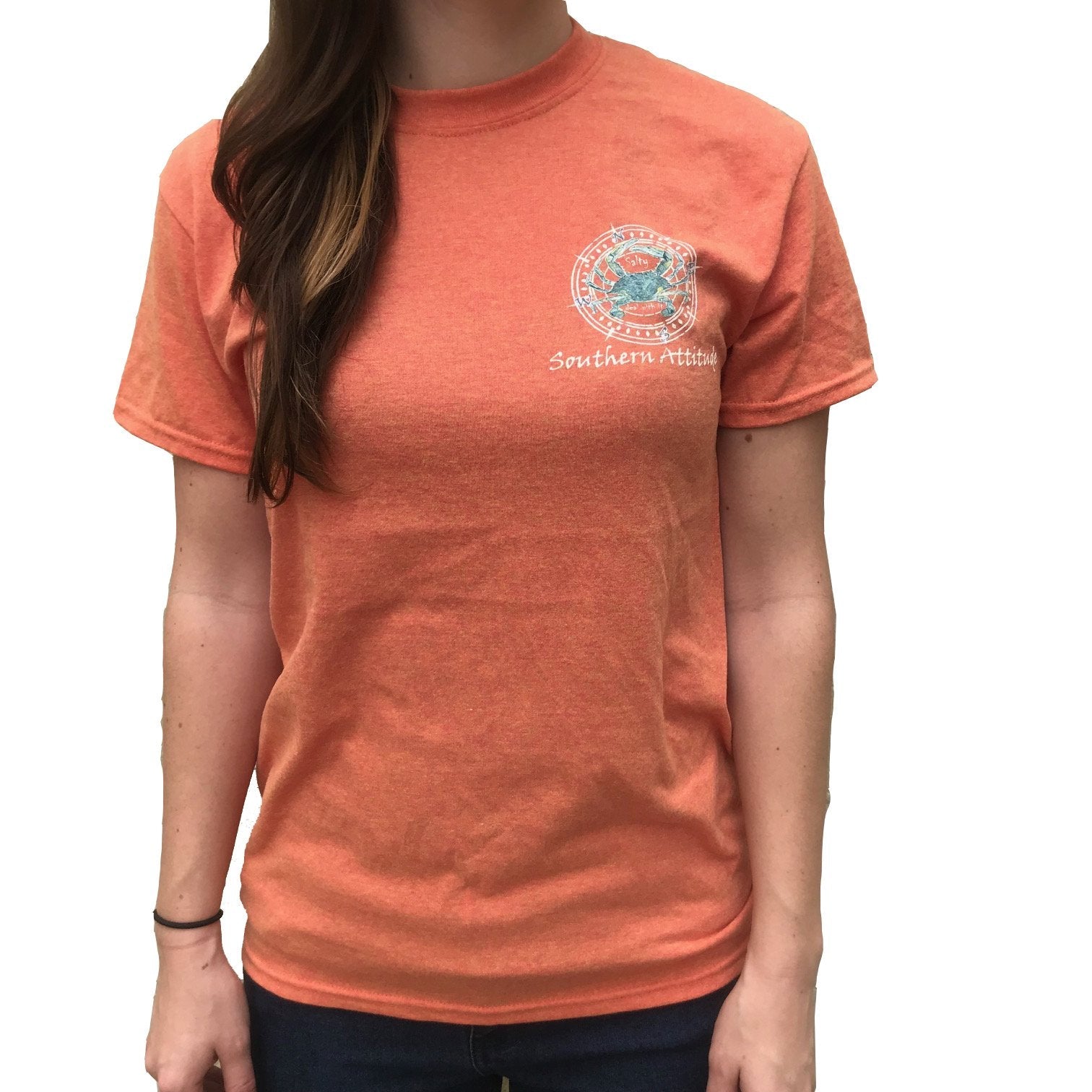 Southern Attitude Crab Compass Sunset Unisex T-Shirt