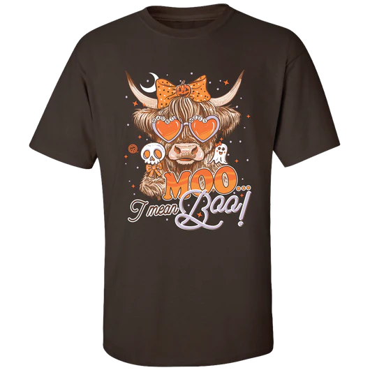 Girlie Girl Originals Moo Boo Highland Cow Fall T-Shirt