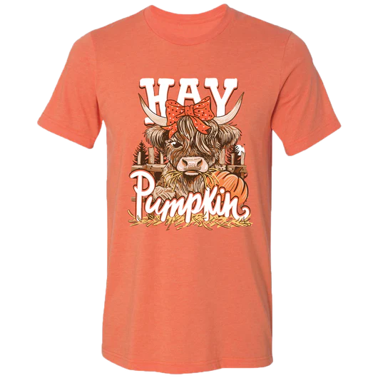 Girlie Girl Lulu Mac Hay Pumpkin Fall Canvas T-Shirt