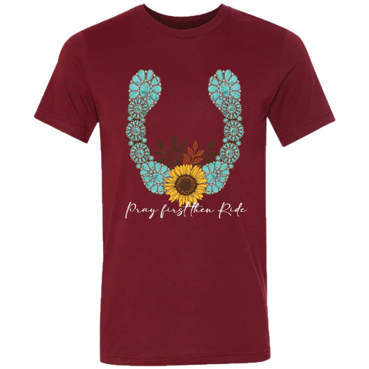 Girlie Girl Lulu Mac Concho Horseshoe Canvas T-Shirt