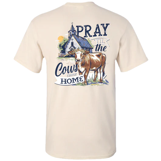 Girlie Girl Originals Pray Cows Home T-Shirt