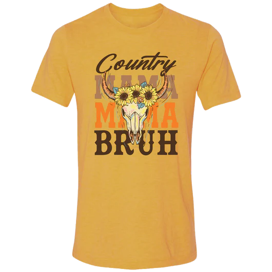 Girlie Girl Lulu Mac Country Mama Bruh Canvas T-Shirt