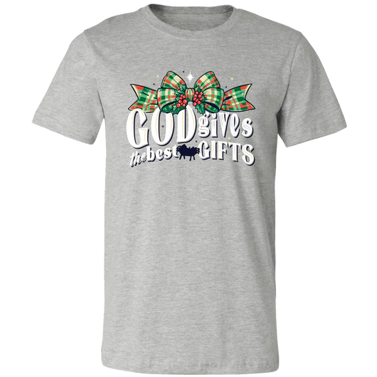 Girlie Girl Lulu Mac God Gives Gifts Holiday Canvas T-Shirt