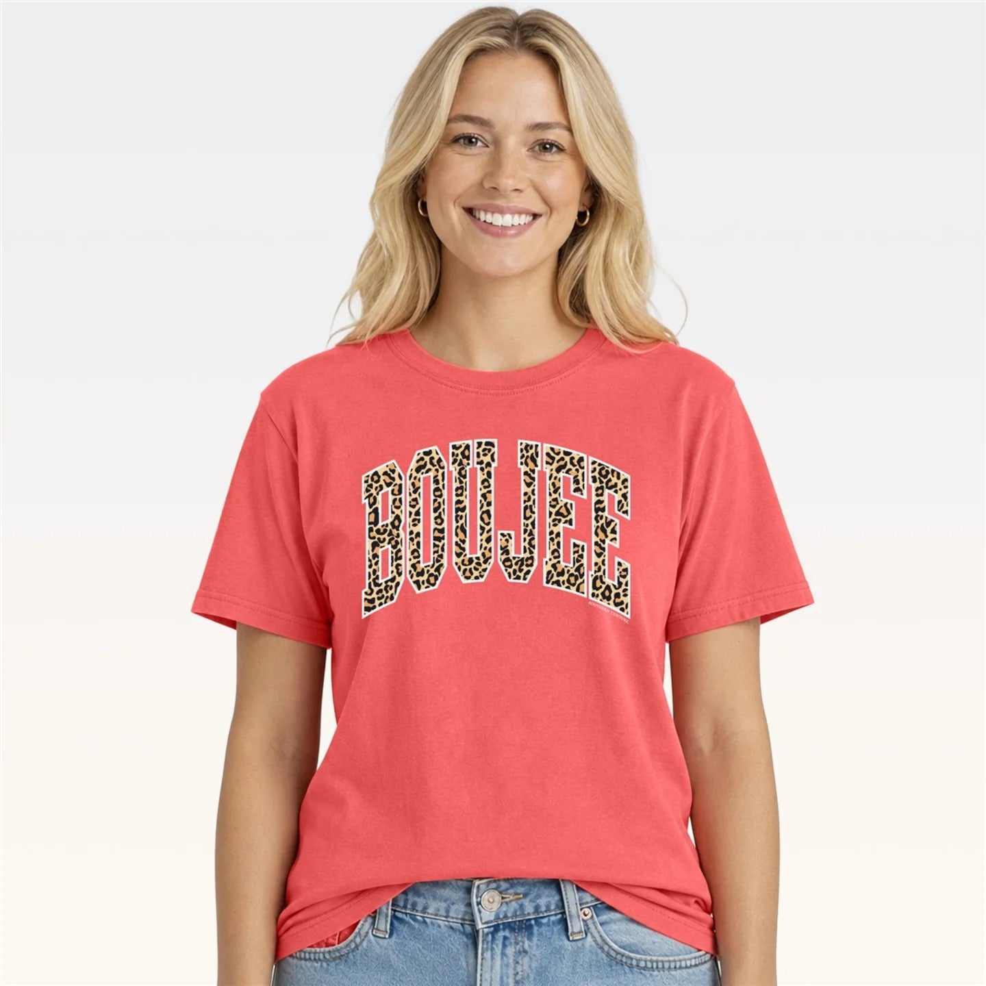 Southern Couture Leopard Boujee Comfort Colors T-Shirt