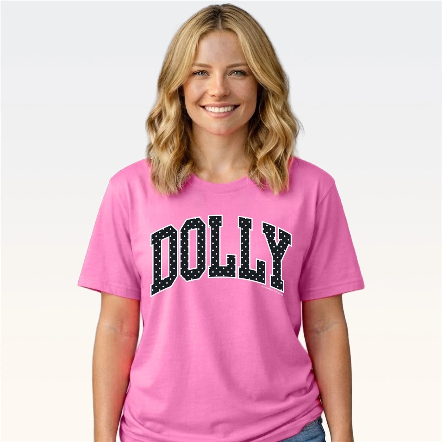 Southern Couture Polka Dot Dolly Comfort Colors T-Shirt
