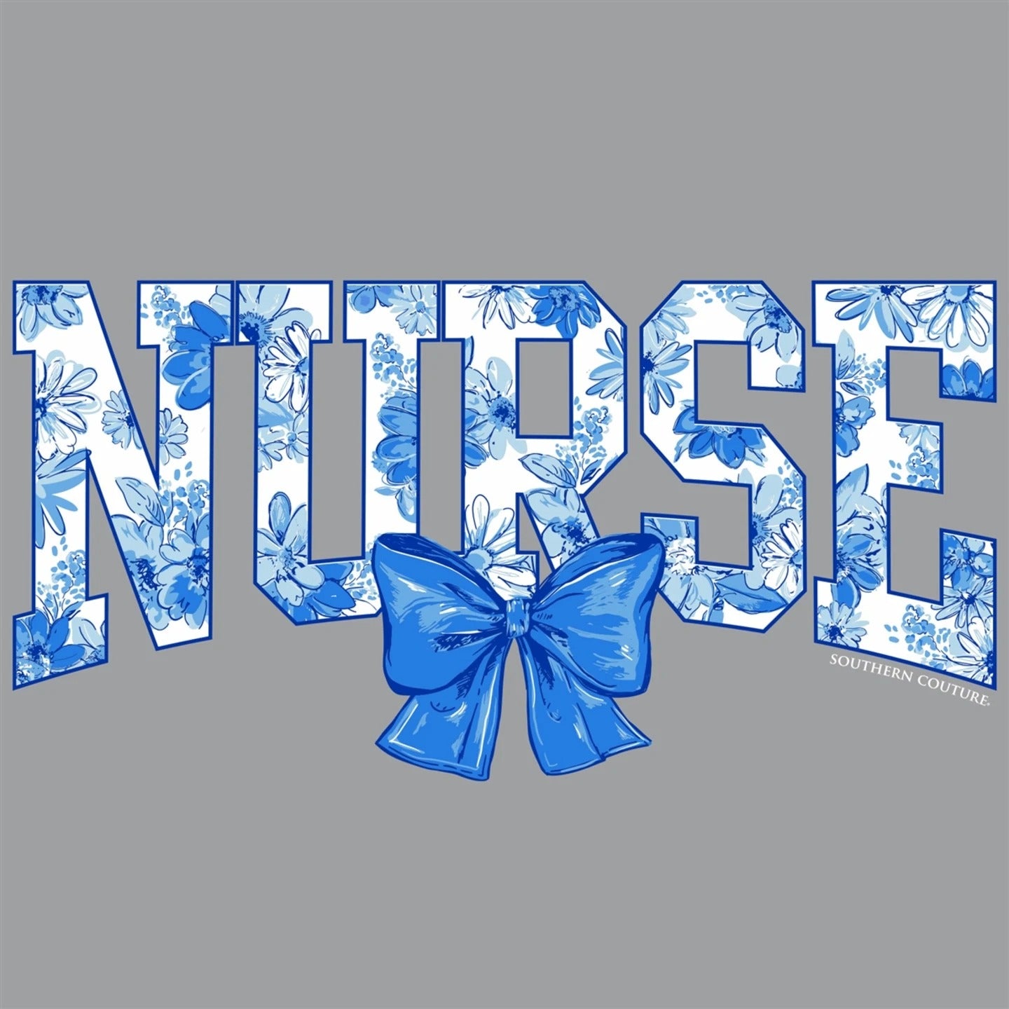 Southern Couture Soft Nurse With Bow T-Shirt