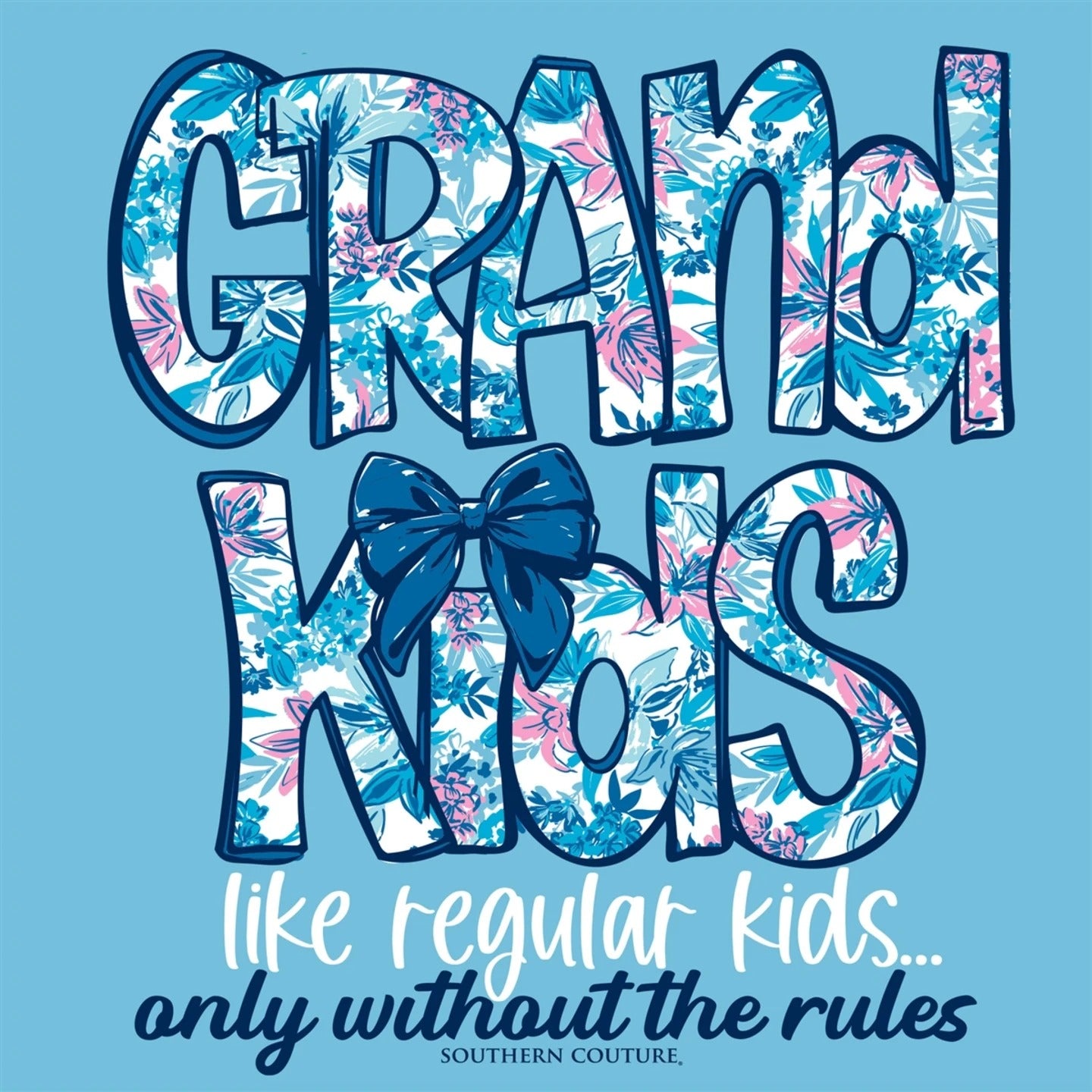 Southern Couture Soft Pattern Letter Grandkids T-Shirt