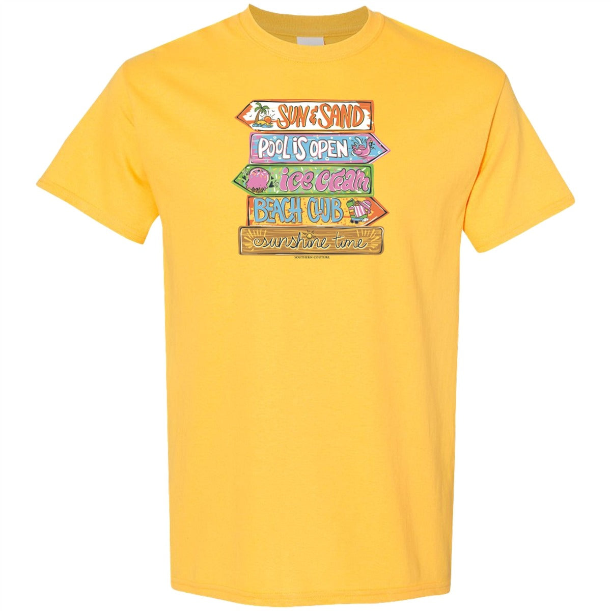 Southern Couture Soft Sun and Sand Sign Beach T-Shirt