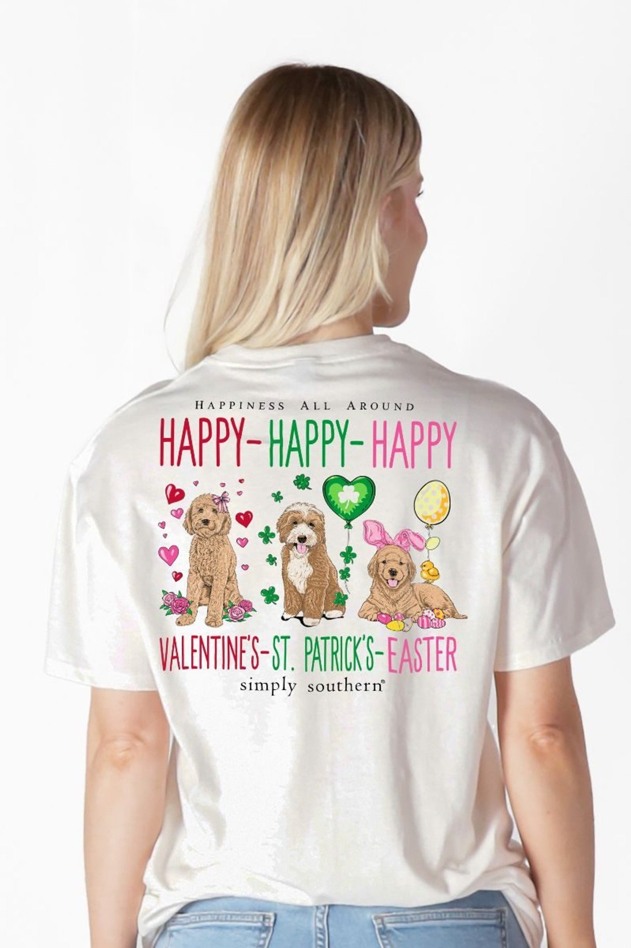 Simply Southern Xoxo Irish Easter Happy Dogs T-Shirt