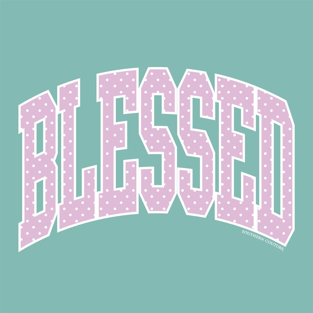 Southern Couture Polka Dot Blessed Comfort Colors T-Shirt