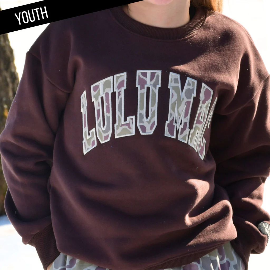 Youth Girlie Girl Lulu Mac Camo Cozy Sweatshirt - SimplyCuteTees