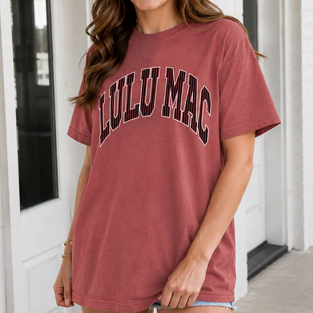 Girlie Girl Lulu Mac USC Stripes Comfort Colors T-Shirt
