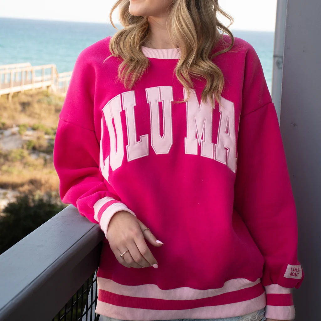 Girlie Girl Lulu Mac Social Society Stitch Cozy Sweatshirt