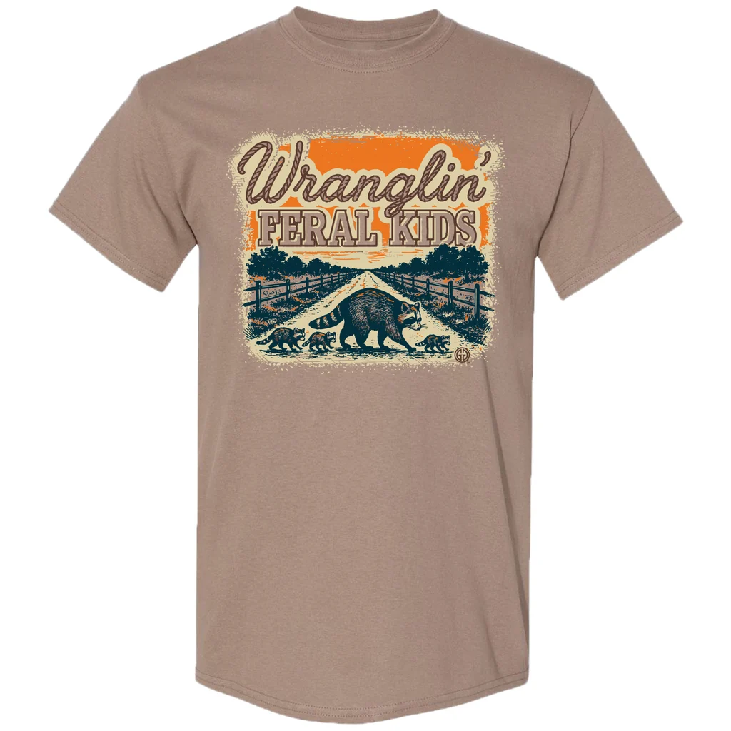 Girlie Girl Originals Wranglin Feral Kids Mom T-Shirt
