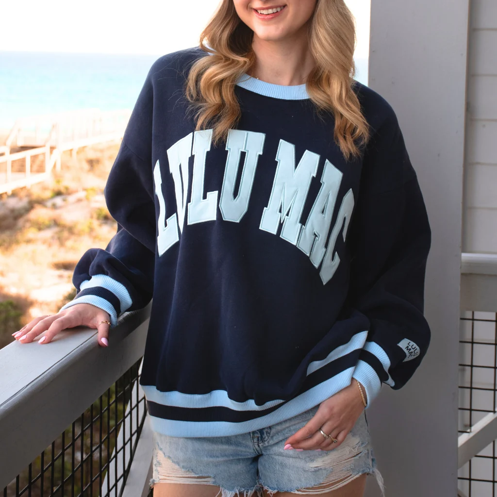 Girlie Girl Lulu Mac Social Society Stitch Cozy Sweatshirt