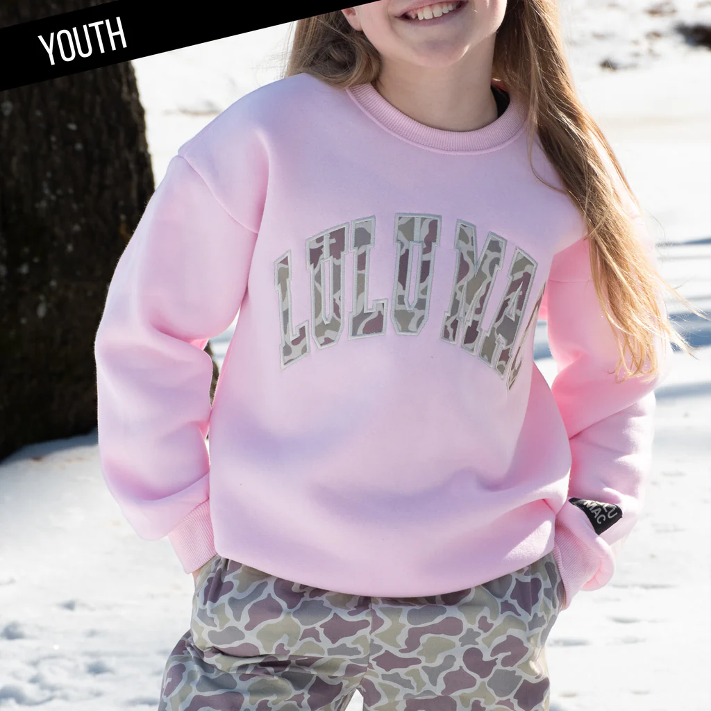 Youth Girlie Girl Lulu Mac Camo Cozy Sweatshirt - SimplyCuteTees