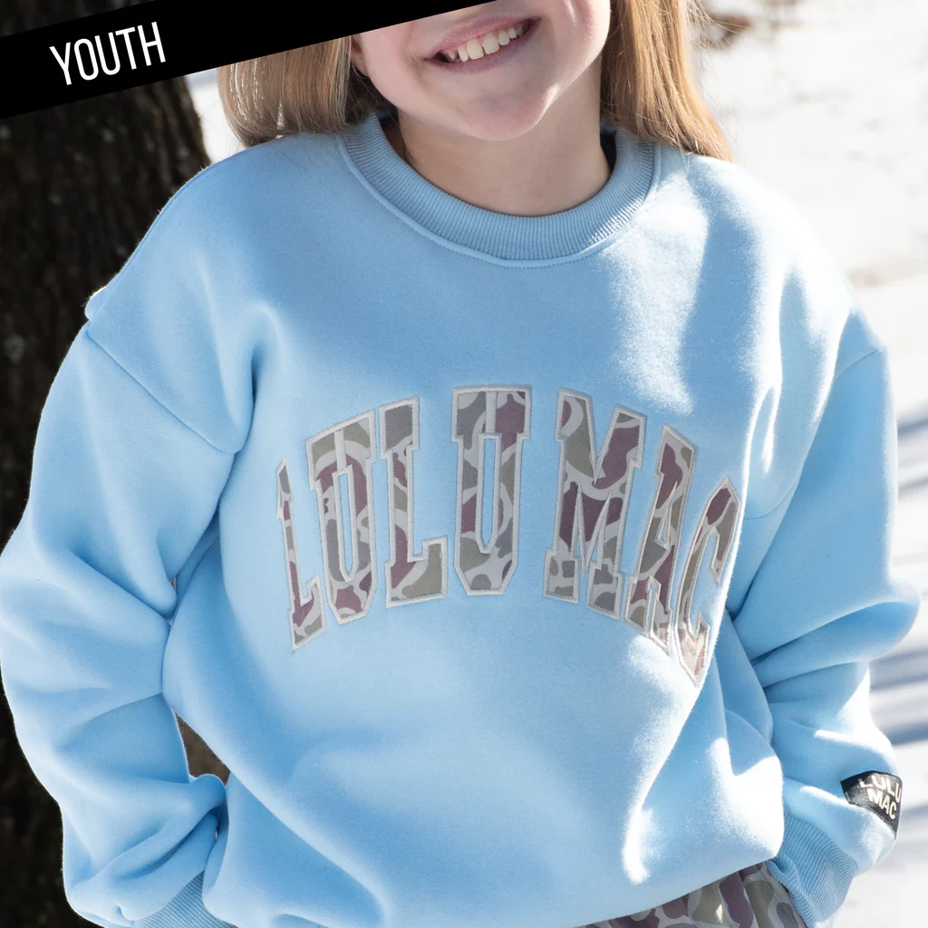 Youth Girlie Girl Lulu Mac Camo Cozy Sweatshirt - SimplyCuteTees