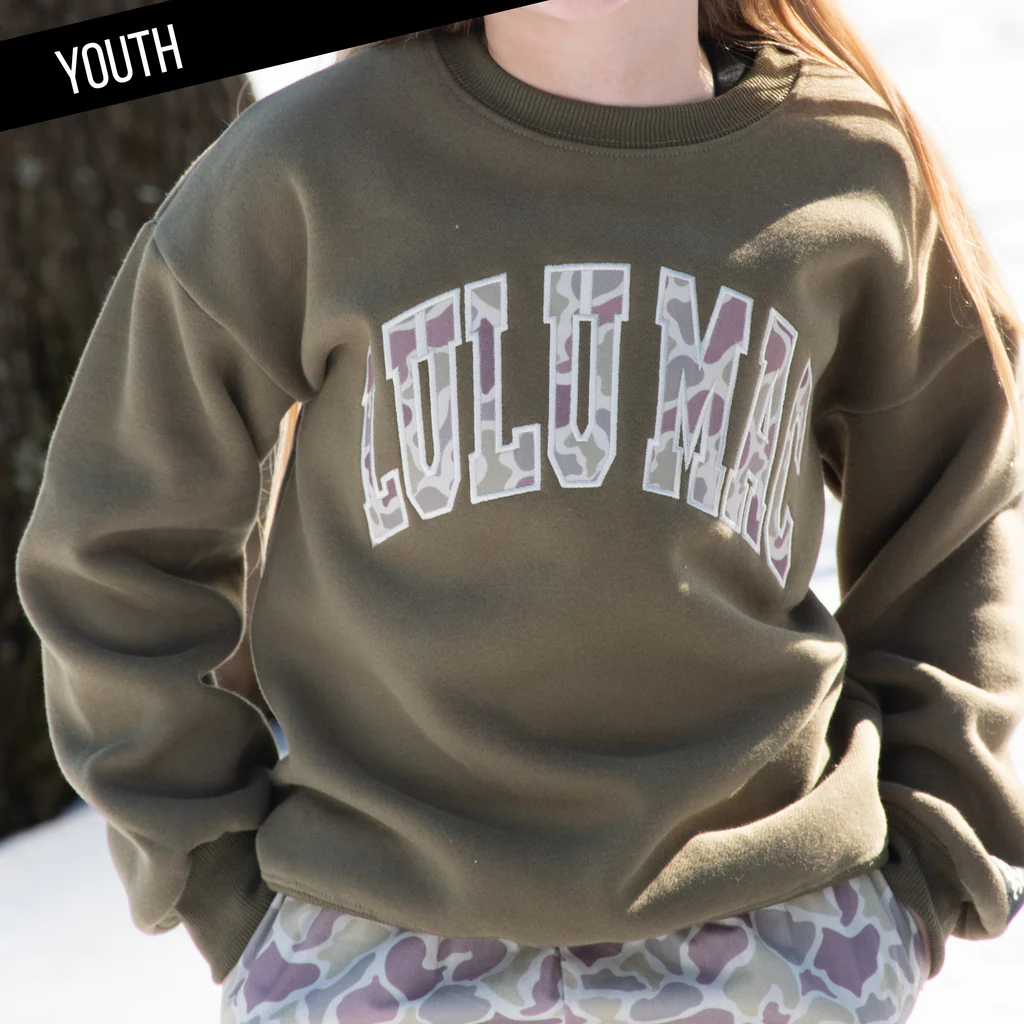 Youth Girlie Girl Lulu Mac Camo Cozy Sweatshirt - SimplyCuteTees