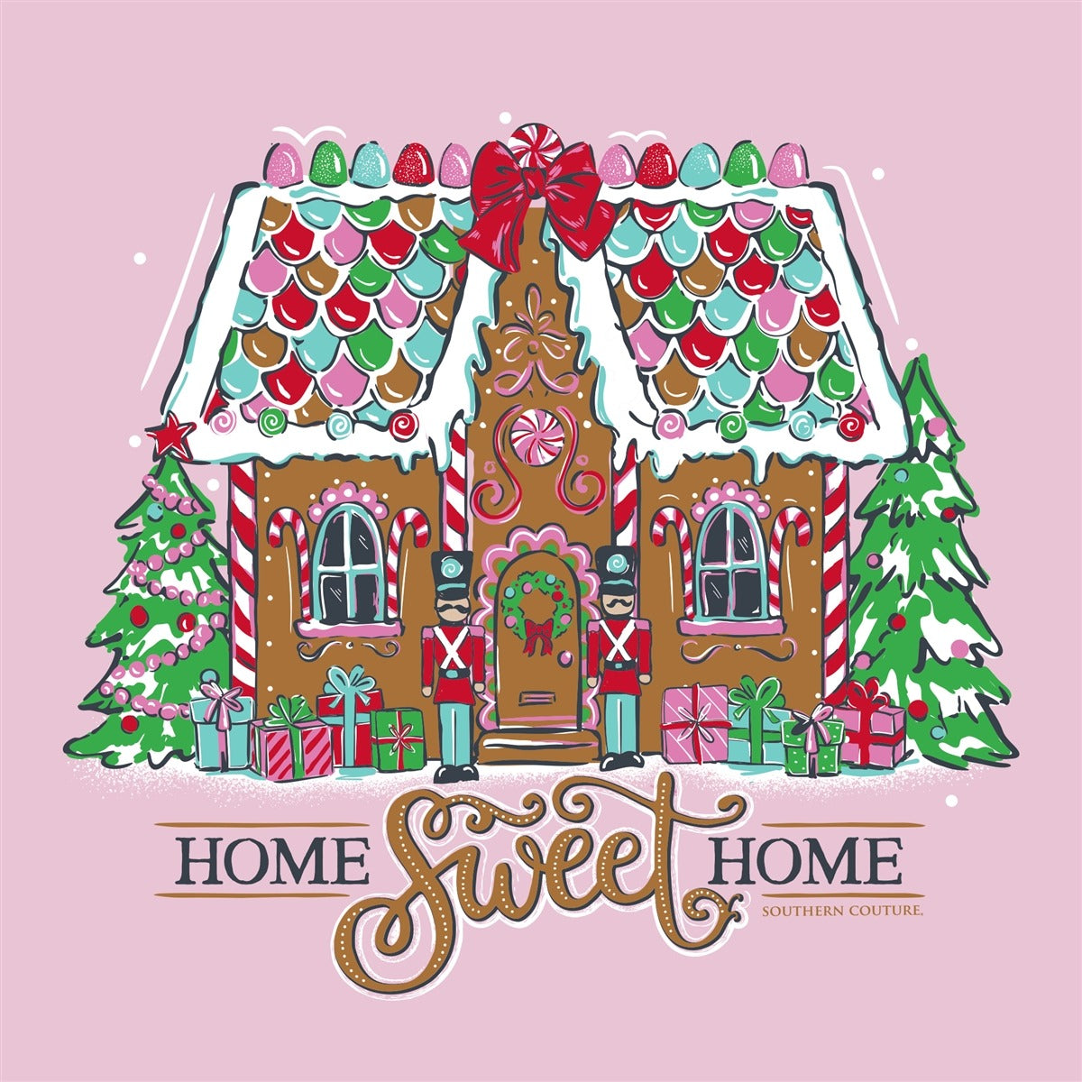 Southern Couture Soft Home Sweet Home Holiday Long Sleeve T-Shirt