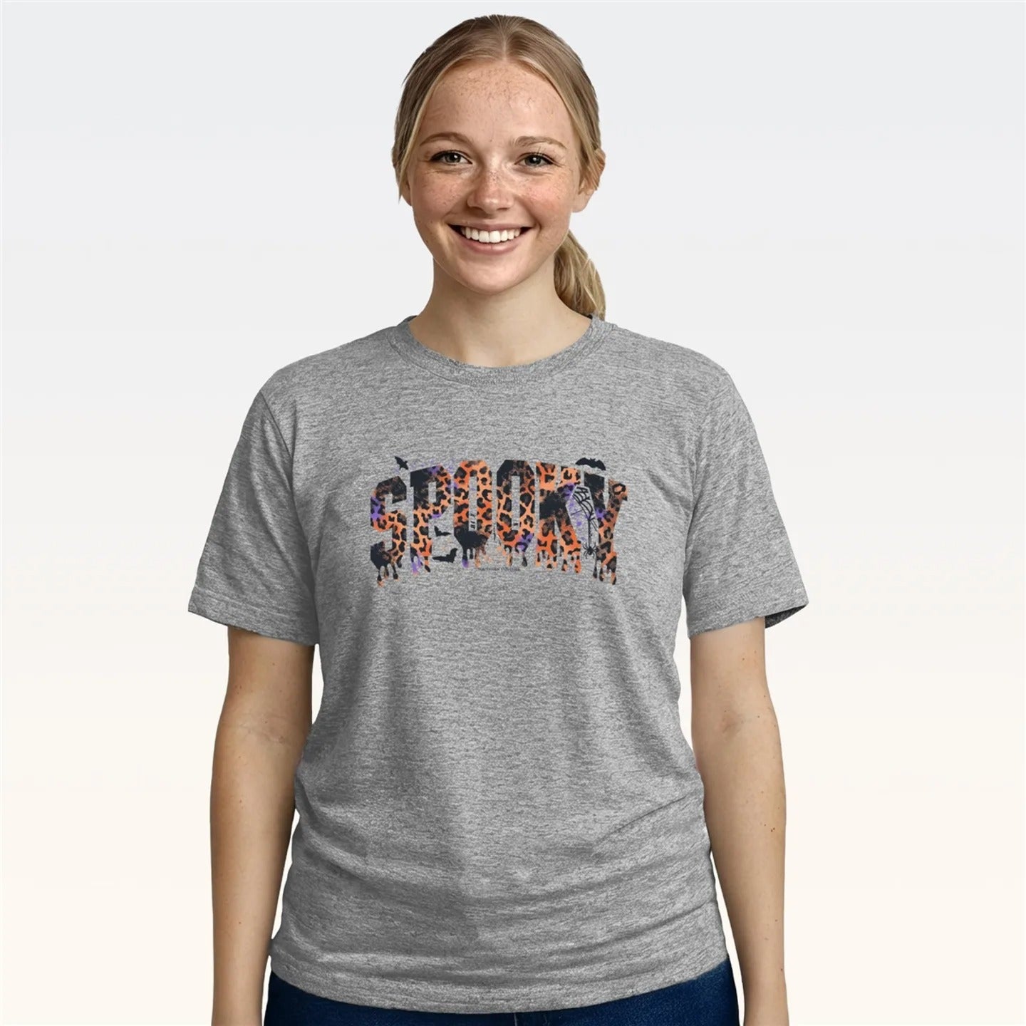 Southern Couture Soft Leopard Spooky Fall T-Shirt