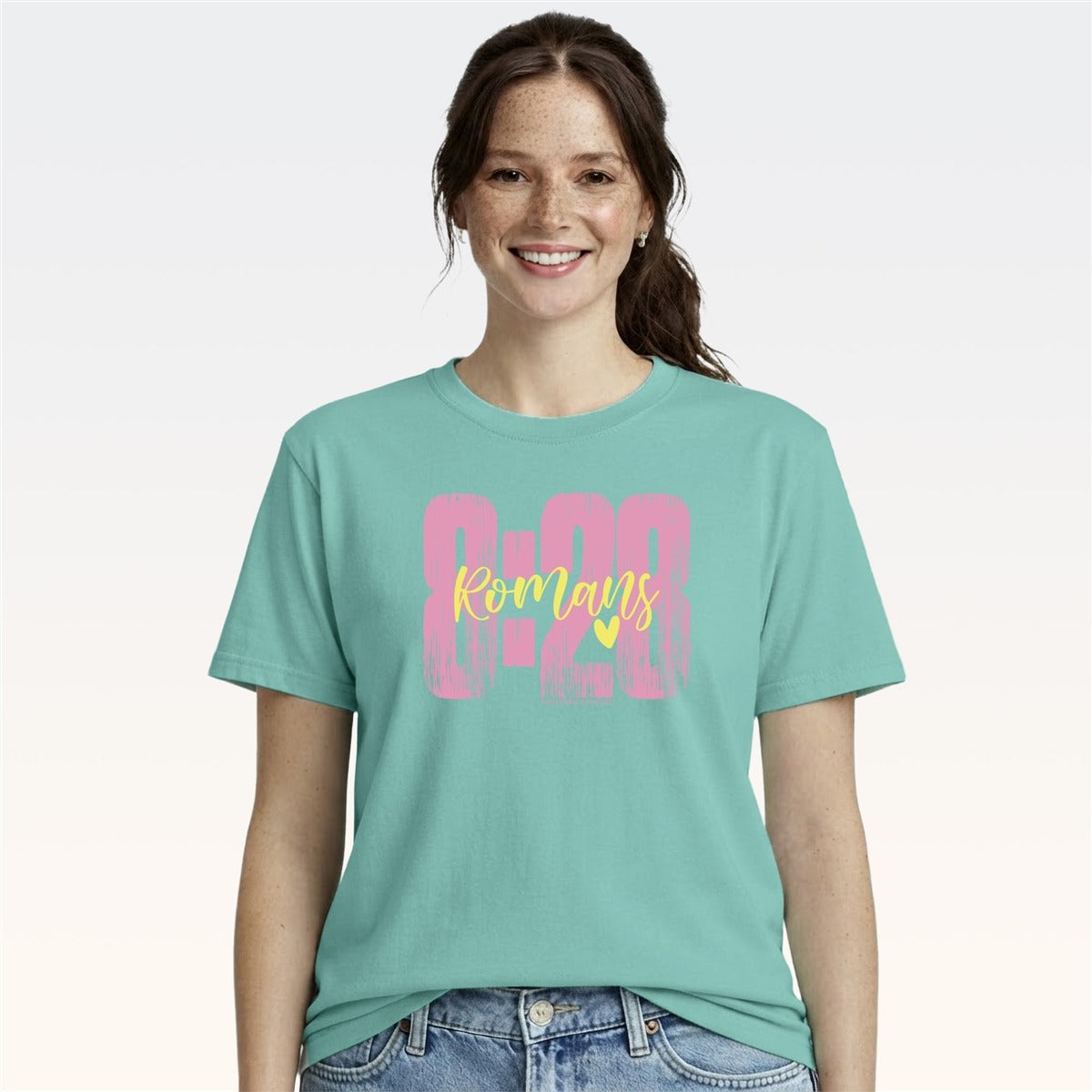 Southern Couture Romans 8:28 Faith Comfort Colors T-Shirt