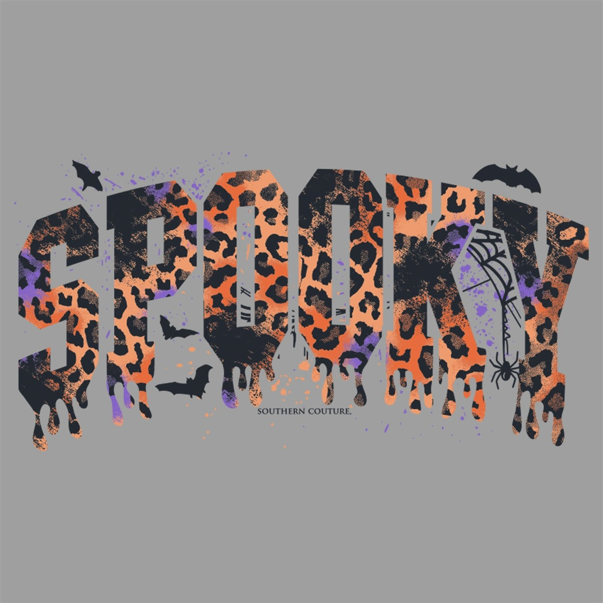 Southern Couture Soft Leopard Spooky Fall T-Shirt