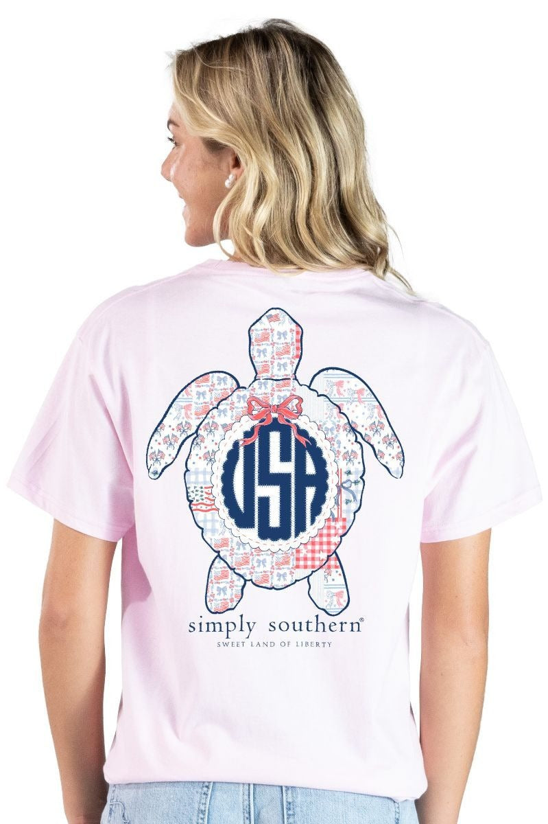 Simply Southern USA Turtle Peony T-Shirt