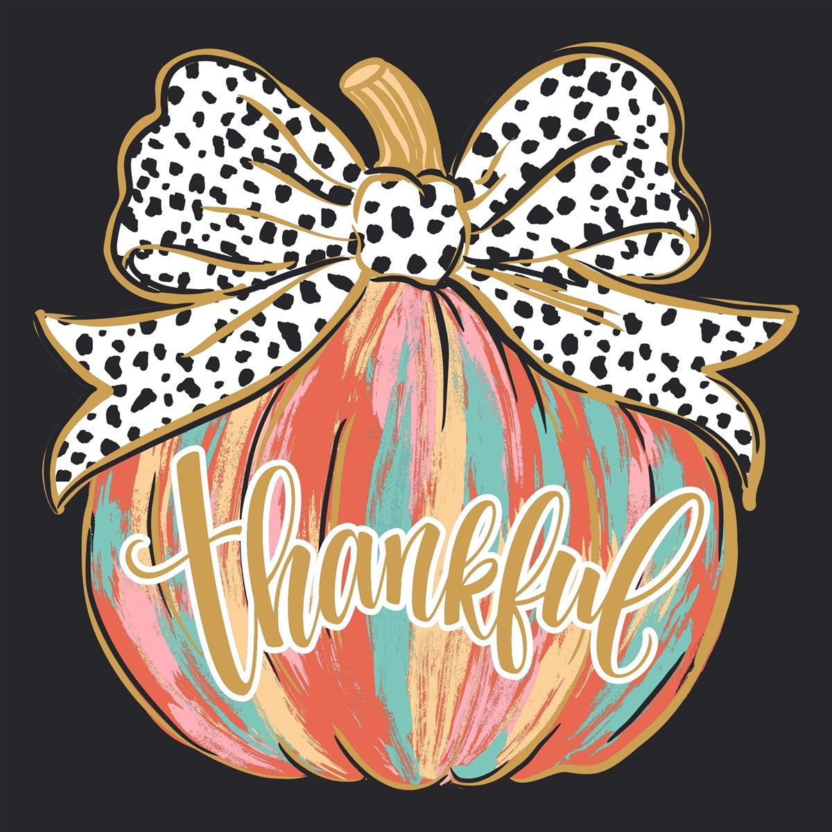 Southern Couture Soft Painted Pumpkin Fall Long Sleeve T-Shirt