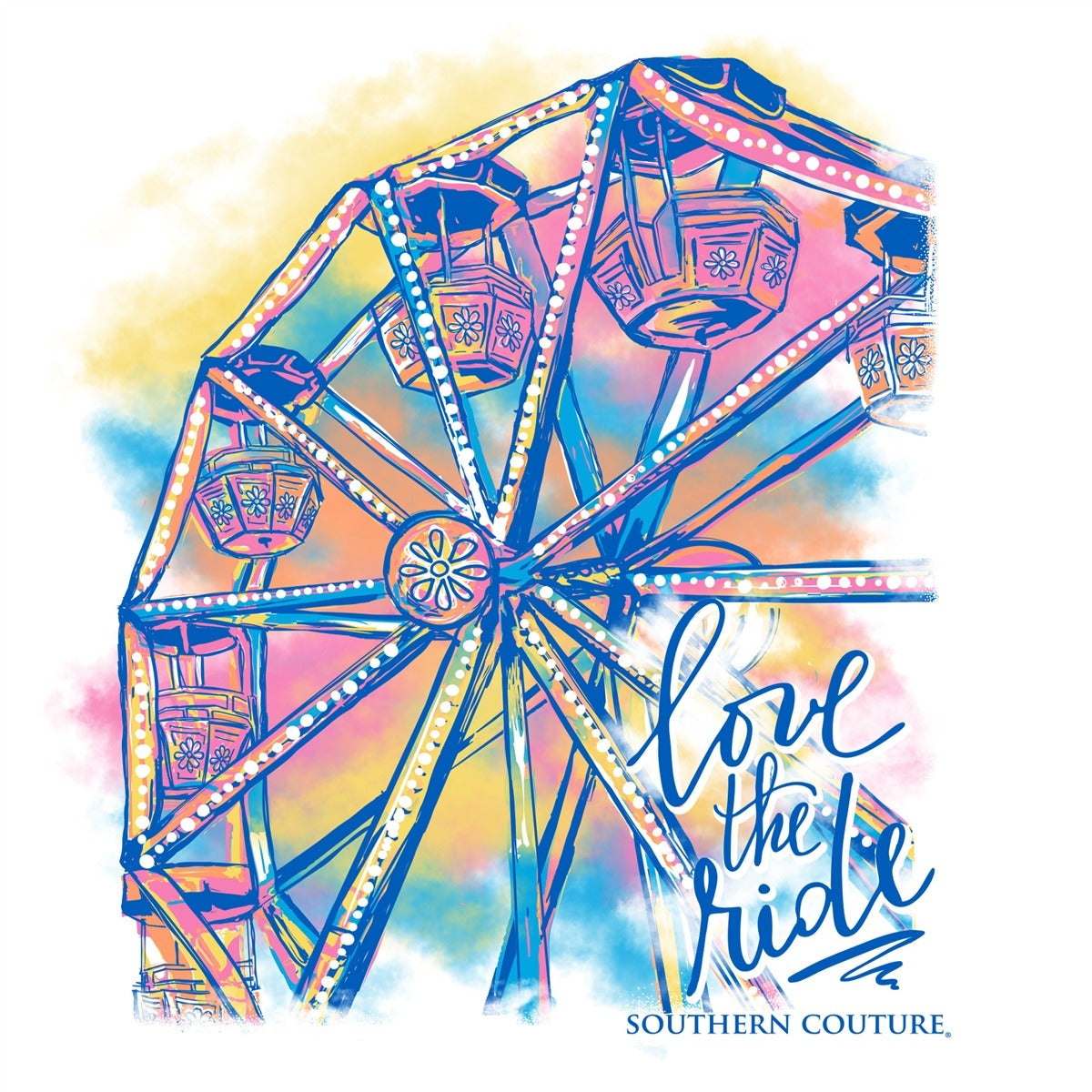 Southern Couture Classic Love The Ride Ferris Wheel T-Shirt