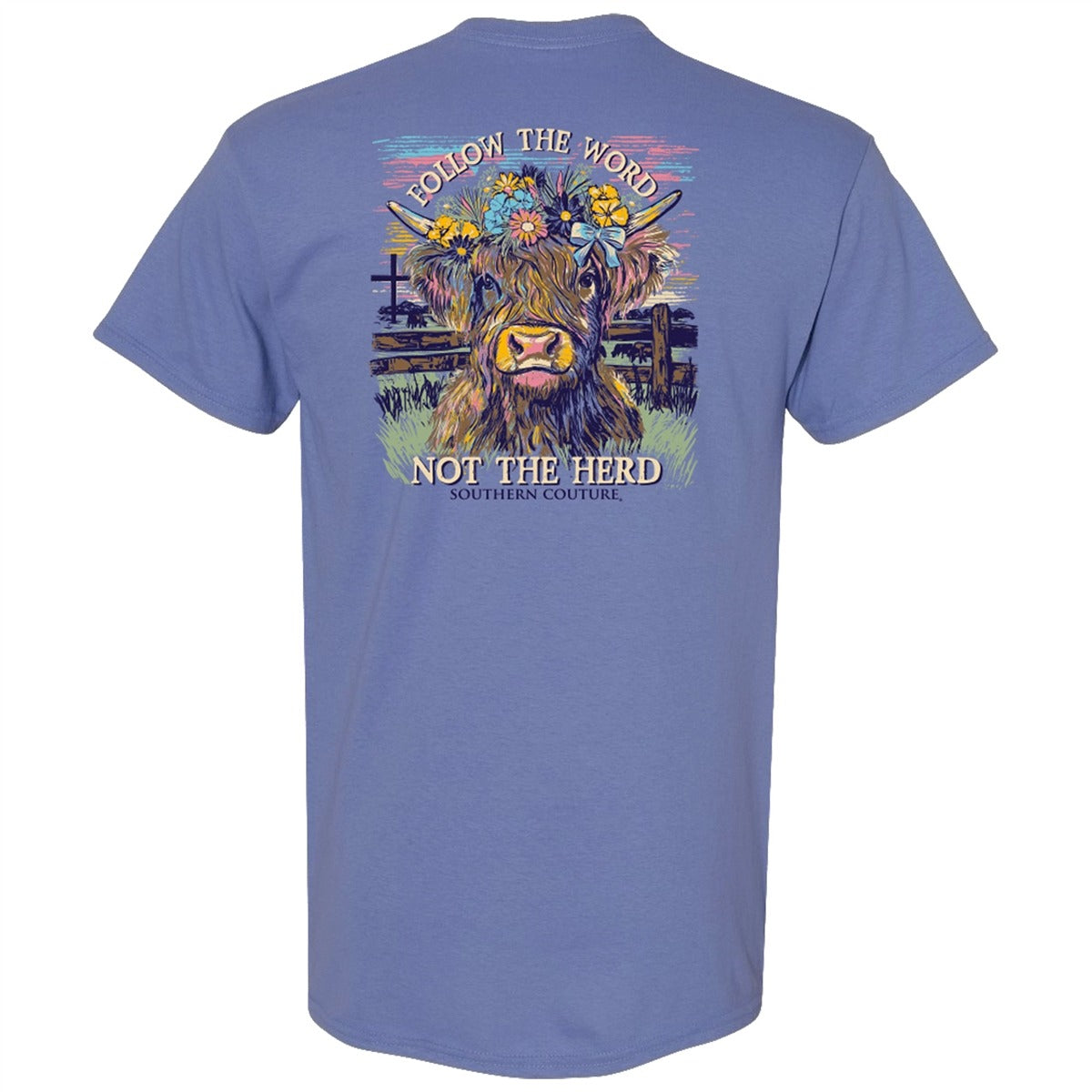 Southern Couture Classic Follow The Word Cow T-Shirt