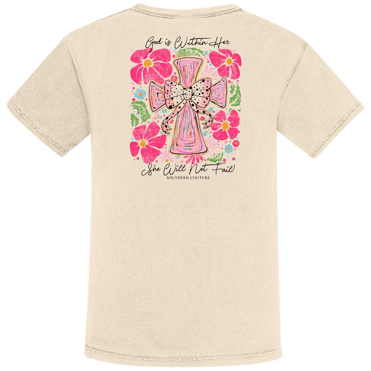 Southern Couture God Is Within Her Comfort Colors T-Shirt