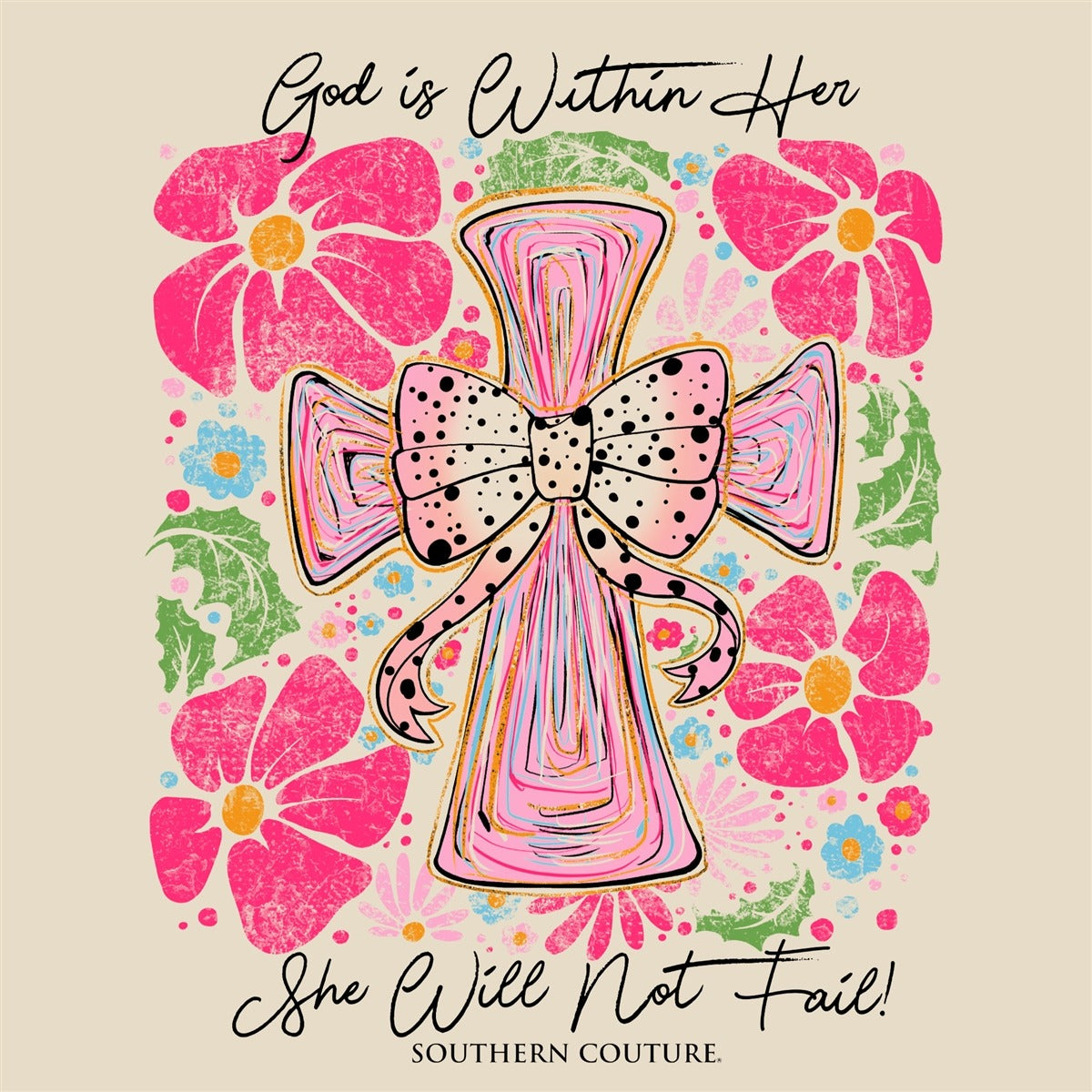 Southern Couture God Is Within Her Comfort Colors T-Shirt