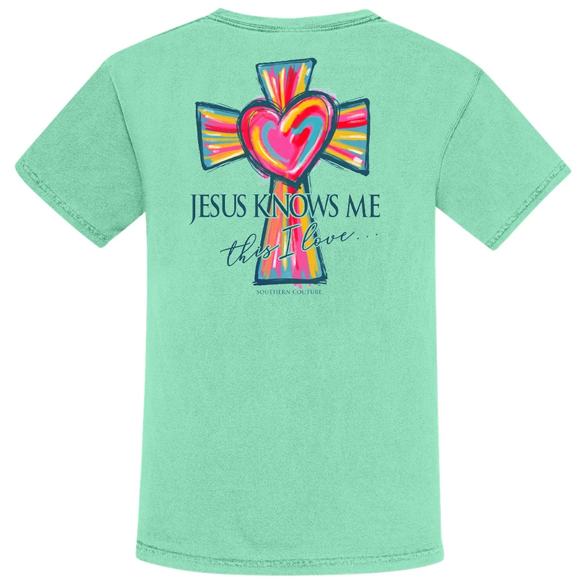 Southern Couture Jesus Knows Me Comfort Colors T-Shirt