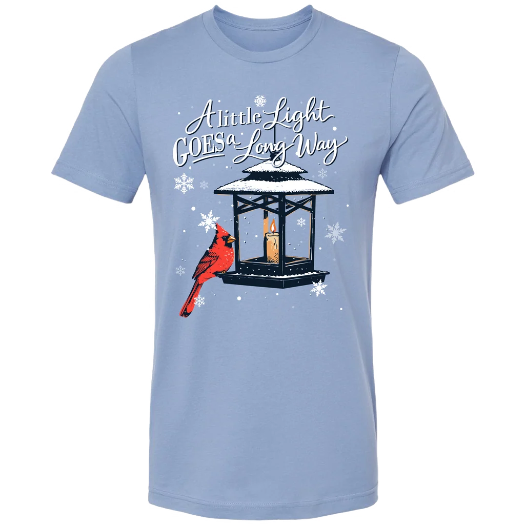 Girlie Girl Lulu Mac Cardinal Lantern Light Holiday Canvas T-Shirt