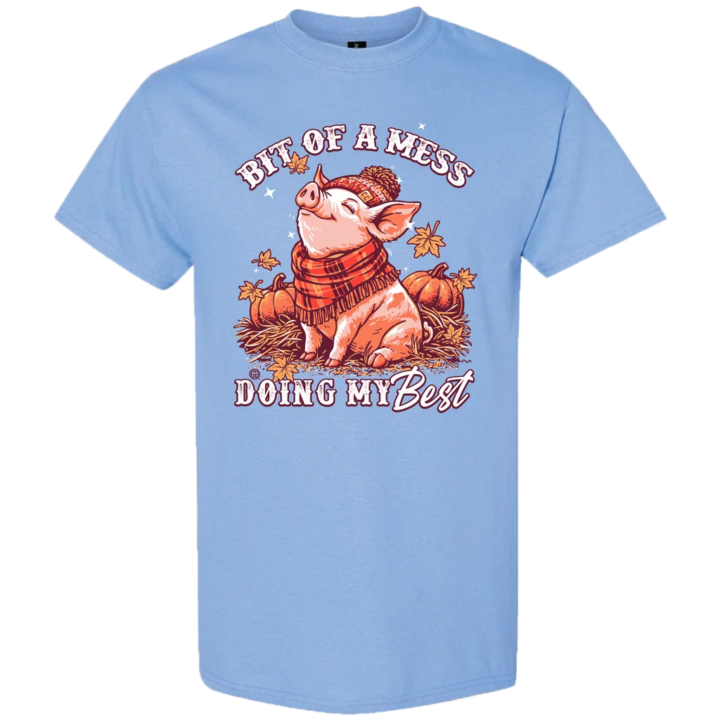 Girlie Girl Originals Piggy Mess Fall T-Shirt