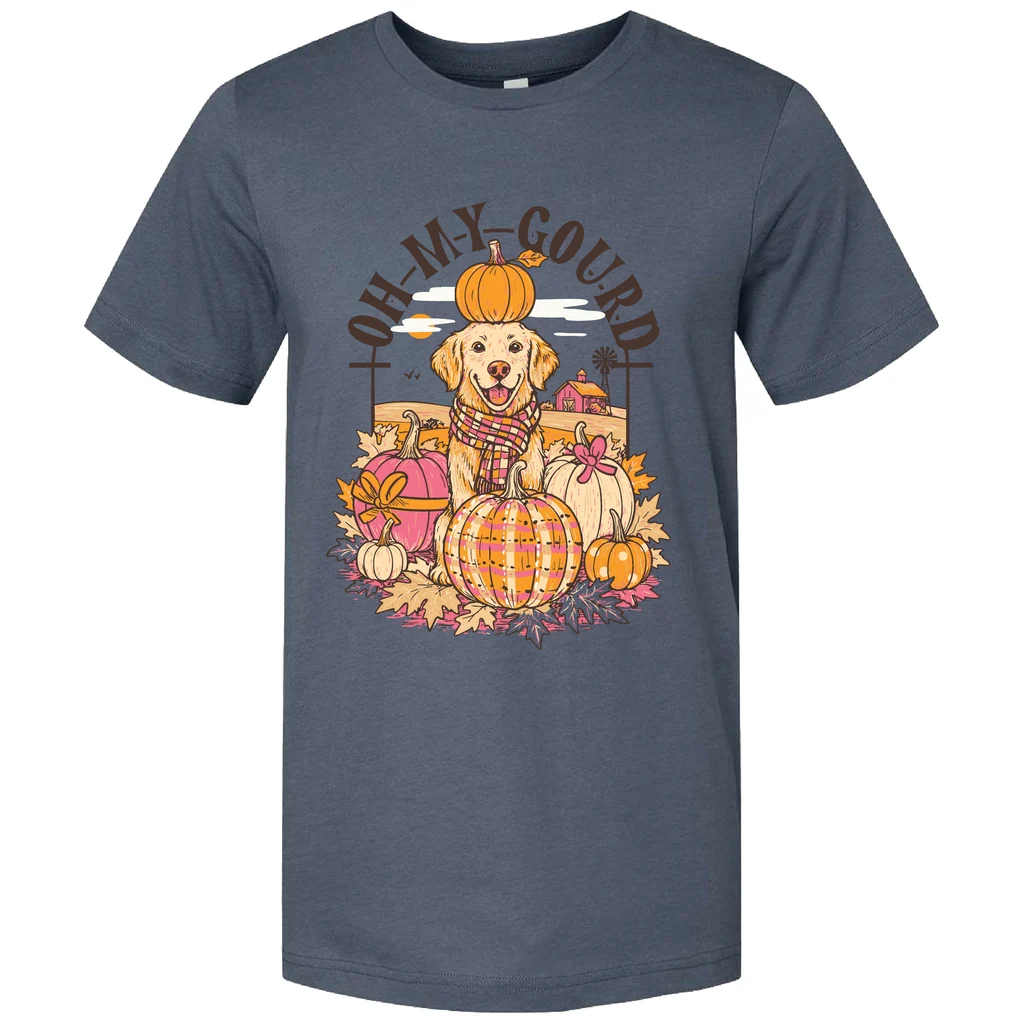 Girlie Girl Lulu Mac Gourd Doggy Fall Canvas T-Shirt
