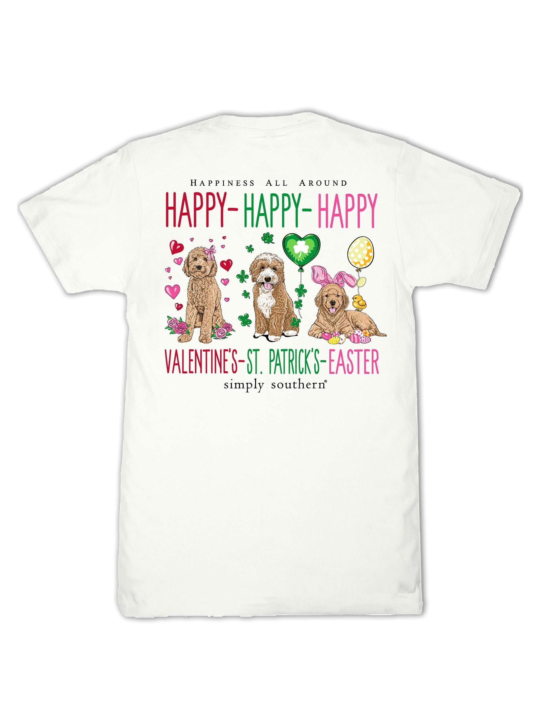 Simply Southern Xoxo Irish Easter Happy Dogs T-Shirt