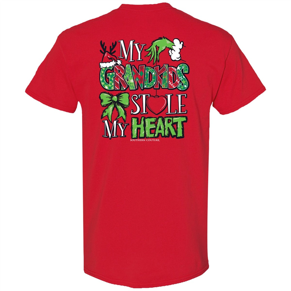 Southern Couture Classic My Grandkids Stole My Heart Holiday T-Shirt