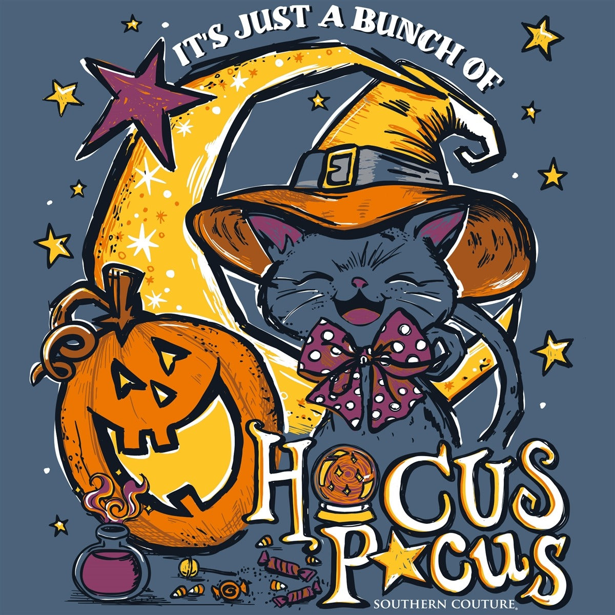Southern Couture Classic Hocus Pocus Cat Fall Long Sleeve T-Shirt