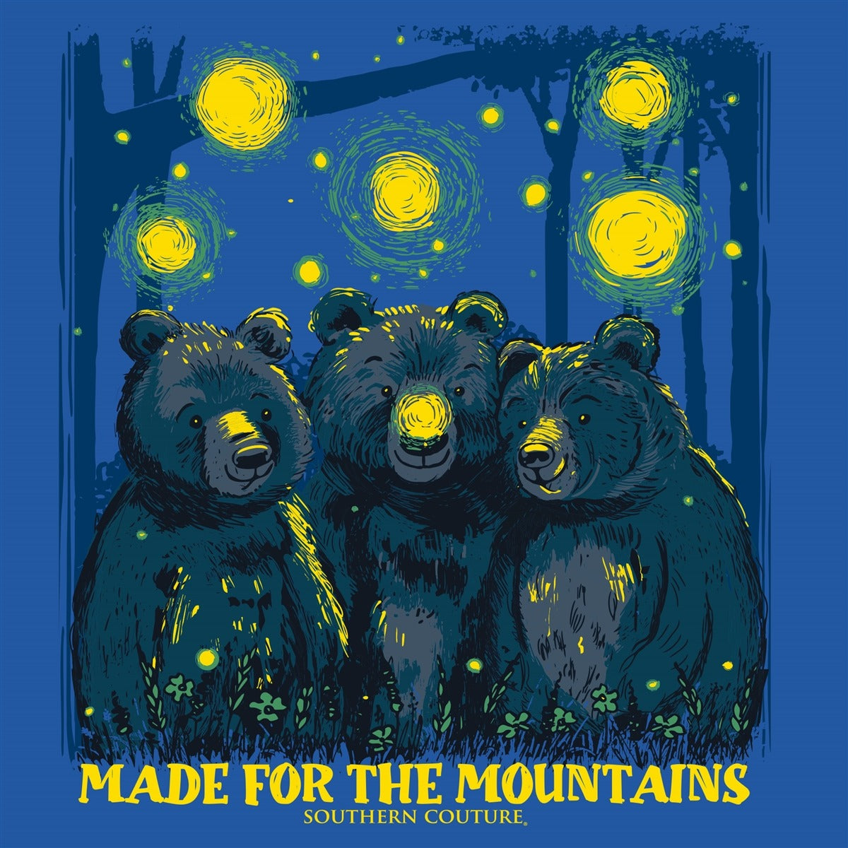 Southern Couture Classic Made For The Mountains Bears Long Sleeve T-Shirt