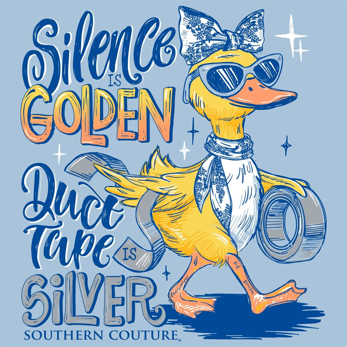 Southern Couture Classic Silence Is Golden Duck T-Shirt